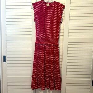 Michael Kors red dress polka dot, size S